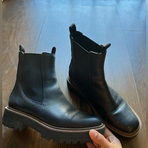 Sam Edelman Black Leather Ankle Boots